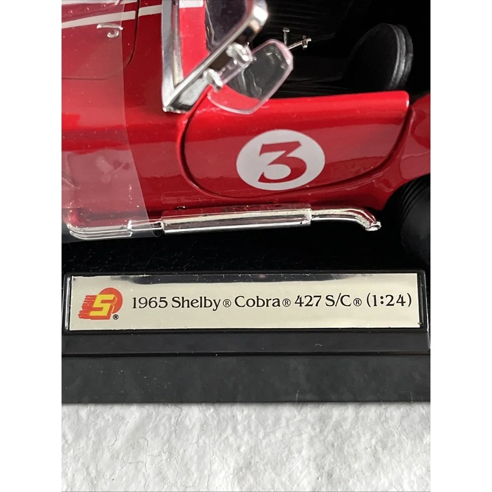 Vtg Shelby Collectibles 1965 Shelby Cobra 427 S/C Red with White Stripes Jafra